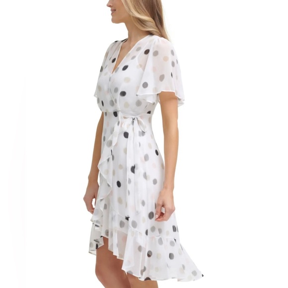 Calvin Klein White Polka Dot Dress - Picture 7 of 7